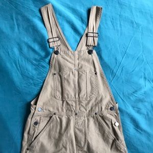 Aritzia Khaki Overalls Skirt